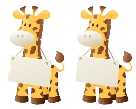 Giraffe says Stock Illustration