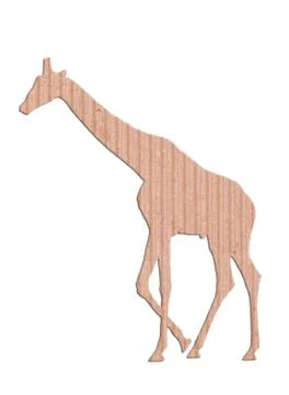 Giraffe shape paper box 스톡 사진