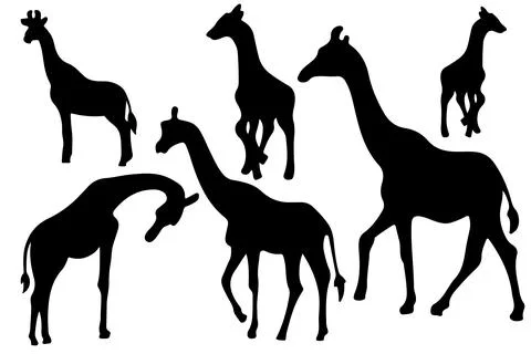 Giraffe silhouette vector for websites, graphics related artwork Stock Illustration