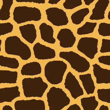 Giraffe skin fur seamless pattern. Animal striped background for clothes Stock Illustration