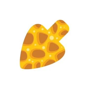 Giraffe skin pattern showing brown spots on yellow background Stock Illustration