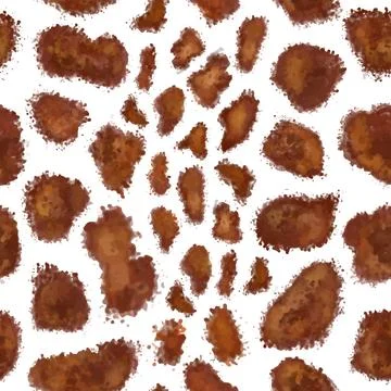 Giraffe skin seamless pattern. Abstract watercolor texture. イラスト素材