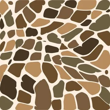 Giraffe skin seamless pattern vector animal print camouflage abstract brown. Illustrazione stock