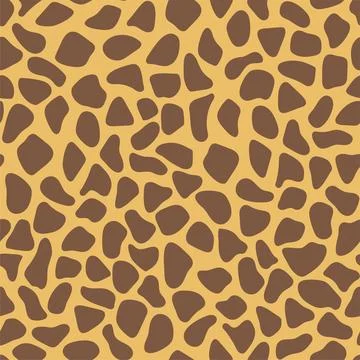 Giraffe skin texture, simple vector seamless pattern. Stock Illustration