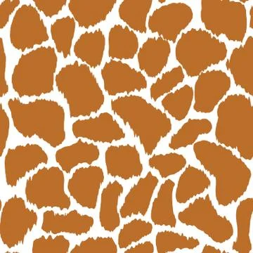 Giraffe skin vector seamless pattern texture Stock Illustration