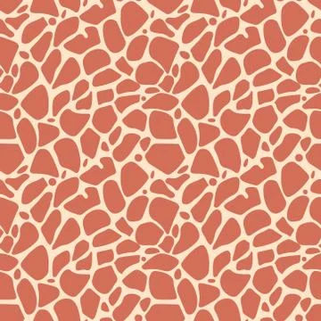 Giraffe skin. Vector seamless pattern texture. Stock Illustration