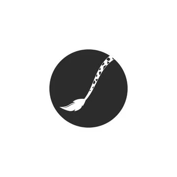 Giraffe tail  icon vector illustration design template Stock Illustration