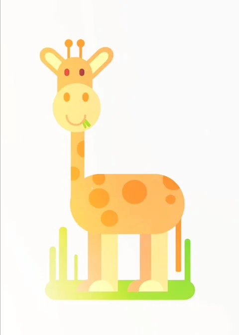 Giraffe Vector Animation Video stock 259518048