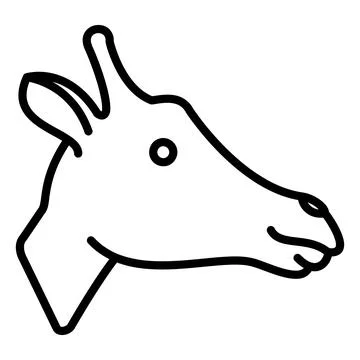Giraffe Vector Icon, Lineal style icon, from Animal Head icons collection Stock Illustration