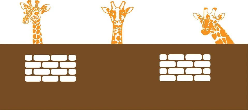 Giraffe vector illustration on background Stock Illustration