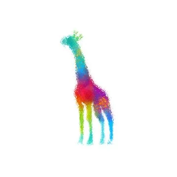 Giraffe  vector illustration digital wall art print wall art shirt design Stock Illustration