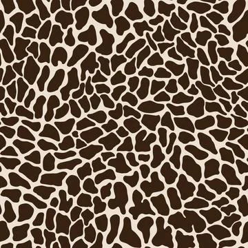 Giraffe vector seamless pattern, detailed repeat Stock Illustration