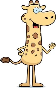 Giraffe Waving Stock Illustration