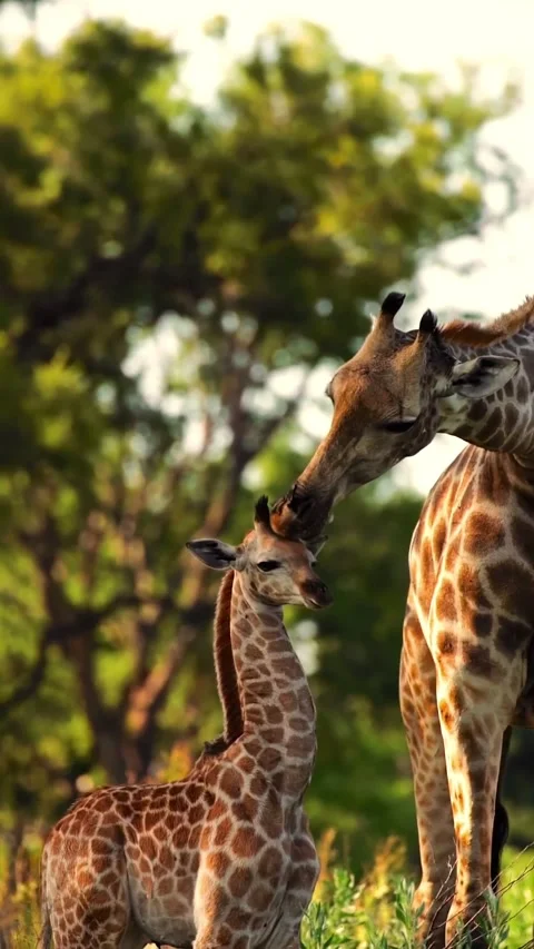 Giraffe in the wild Stock Footage 321750848