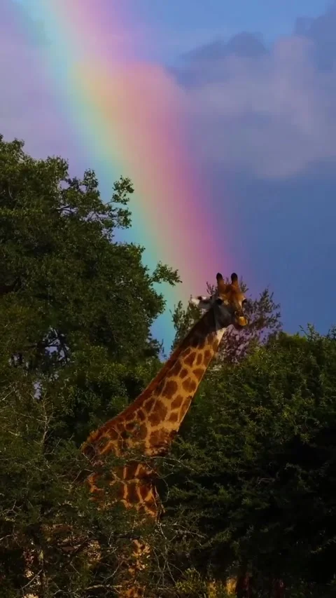 Giraffe in the wild Stock Footage 326634873