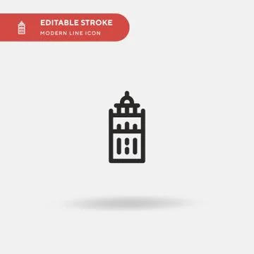 Giralda Simple vector icon. Illustration symbol design template for web mobil Stockillustratie