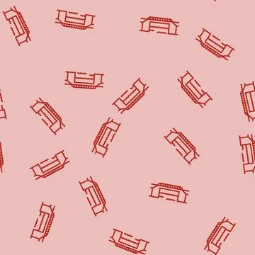Girder bridge line seamless pattern Stock Illustration