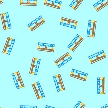 Girder bridge vector seamless pattern Stock Illustration