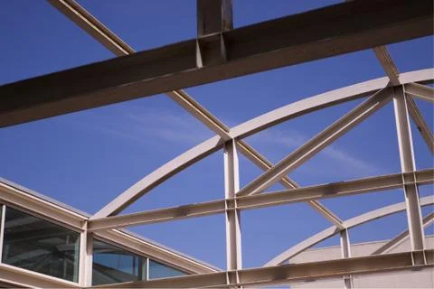 Girders sky windows Stock Photos