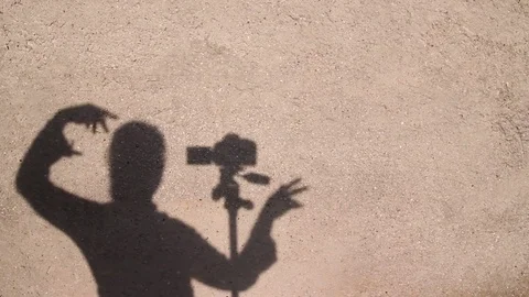 Girl And Camera Shadow Dancing Stock Footage 73817763