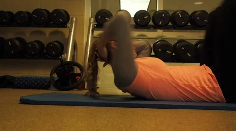 Girl and exercise Stock Footage 44266627