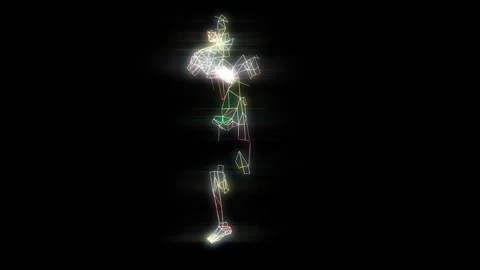 A Girl and Guy Dancing With Crystal look light rays Stock Footage 339858566