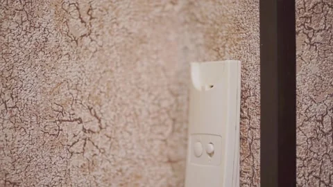 Girl and intercom Stock Footage 219681273