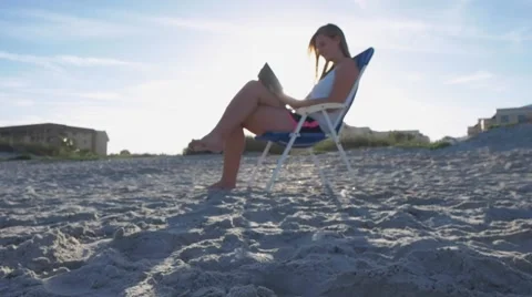 Girl and tablet Stock Footage 48752582