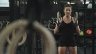 Girl Athlete Preparing For Exercise Stock Footage