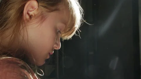 Girl Backlight Closeup Stock Footage 143244635