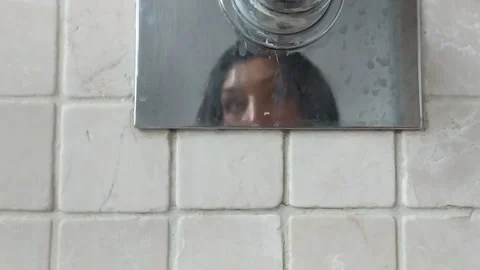 Girl in bath - reflection Stock Footage 134240605