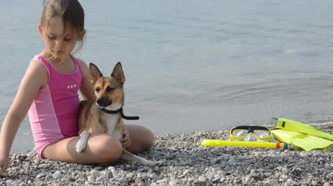 Girl on the beach Stock Footage 25780599