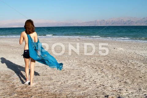 Girl at the beach Stock Photos