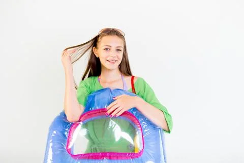Girl on a beach Stock Photos