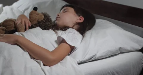 Girl in bed Video stock 163412484