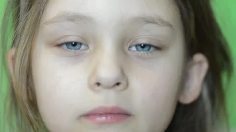 Girl blinks Stock Footage 21433464