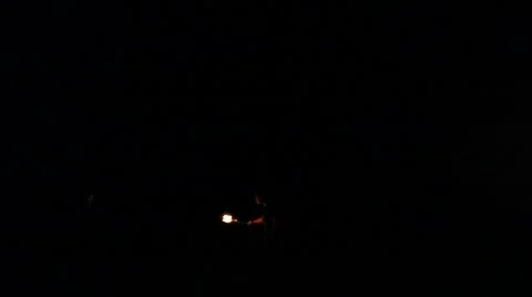 Girl blowing fire Stock Footage 6731133
