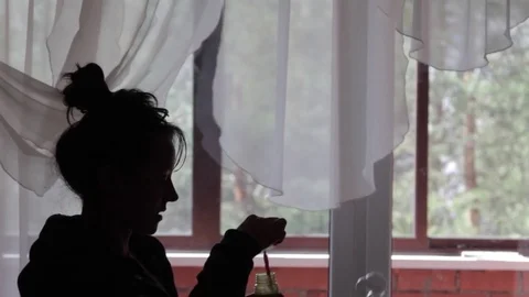 Girl blows soap bubbles Video stock 74618124