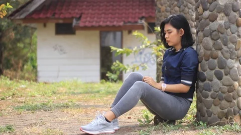 Girl Boring Stock Footage 115146623