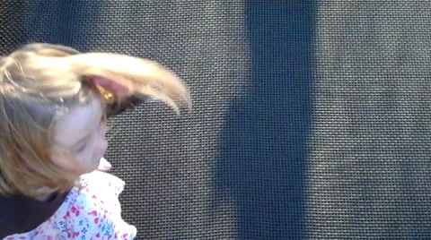 Girl bouncing 스톡 동영상 7766413