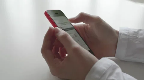 Girl browsing on smartphone Stock Footage 46475249