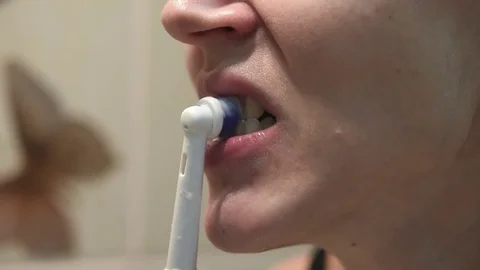 Girl brushing her teeth Video stock 73639229