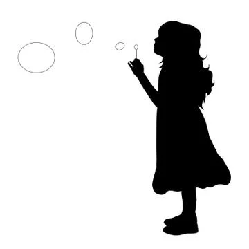 Girl with bubble Illustrazione stock