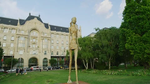 The Girl from Buda statue Stock Footage 99796812