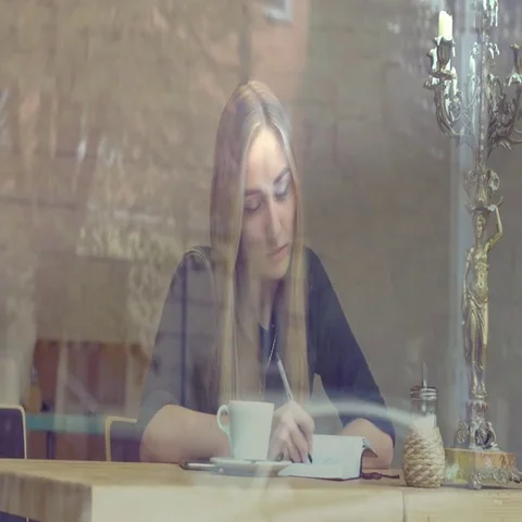 The Girl in the Cafe Stock Footage 69424251
