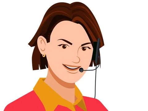 Girl Calling Stock Illustration