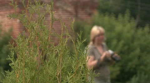 Girl camera Stock-Footage 12050717
