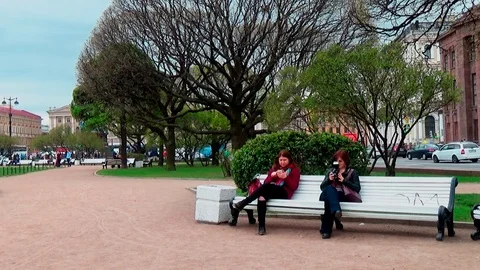 Girl with camera Stock Footage 75936947