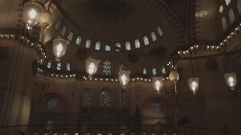 A girl with a camera travels around Istanbul Stock Footage