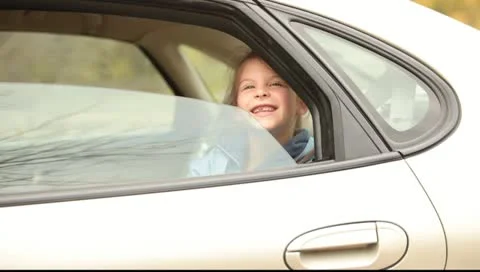 Girl in a car Vídeos de archivo 10729675